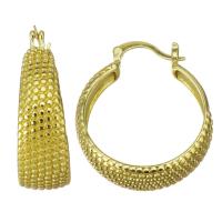 Brass Hoop Earring, gold color plated, for woman 