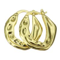 Brass Hoop Earring, gold color plated, for woman 