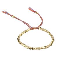 Brass Bracelets, with Cotton Thread, fashion jewelry & Unisex 14-28cm 