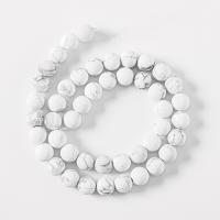 Howlite Beads, Round, polished, DIY white 