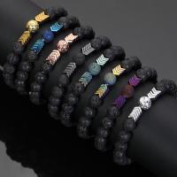 Lava Bead Bracelet, with Zinc Alloy, fashion jewelry & Unisex 180mm Approx 7.1 Inch 