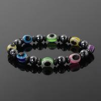 Pulseras Magnéticas de Acrílico, Hematite, con Acrílico, Joyería & elástico & unisexo, más colores para la opción, 180mm, longitud:aproximado 7.1 Inch, Vendido por Sarta