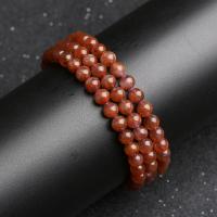 Ruby Quartz Bracelet, Round, polished 