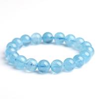 Aquamarine Bracelet, Round, polished 