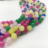 Chalcedony Beads, Round, polished, DIY multi-colored 