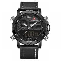 Colección de relojes NAVIFORCE®, aleación de zinc, con Cuero de PU, chapado, Ajustable & para hombre & impermeable, más colores para la opción, 245x24mm, Vendido por UD