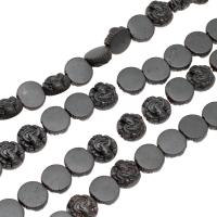 Perles hématite magnétique, Rond Environ 16 pouce, Vendu par brin