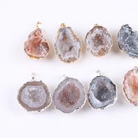 Ice Quartz Agate Pendants, plated 550mm 