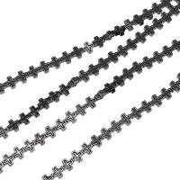 Magnetic Hematite Beads, Cross, polished Approx 16 Inch 