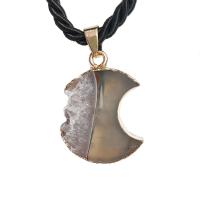 Ice Quartz Agate Pendants, with Agate, fashion jewelry & DIY 25*20mm 