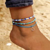 Мода ювелирные изделия anklet, Восковой шнур, с Seedbead, ювелирные изделия моды & Женский, Много цветов для выбора, продается указан