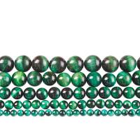 Tiger Eye Beads, Round, polished, DIY green 