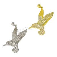 Cubic Zirconia Micro Pave Brass Pendant, eagle, plated, micro pave cubic zirconia Approx 