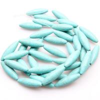 Synthetic Turquoise Beads, Rice, polished, DIY, turquoise blue 