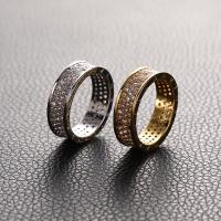 Cubic Zirconia Micro Pave Brass Finger Ring, plated, fashion jewelry & Unisex & micro pave cubic zirconia 