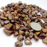 Gemstone Chips, Tiger Eye, natural, no hole, mixed colors 