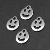 Stainless Steel Pendants, Smiling Face, silver color plated Approx 