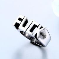 Zinklegierung Fingerring , plattiert, weiß, 16.5mm, verkauft von PC