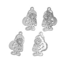 Stainless Steel Pendants, Santa Claus, plated Approx 