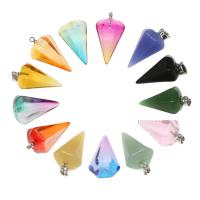 Pendentifs bijoux en cristal, avec acier inoxydable, Irrégulière, Placage de couleur argentée, plus de couleurs à choisir Environ Vendu par sac