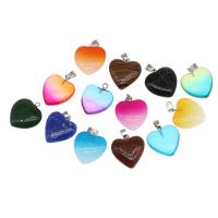 Pendentifs bijoux en cristal, avec acier inoxydable, coeur, Placage de couleur argentée, plus de couleurs à choisir Environ Vendu par sac