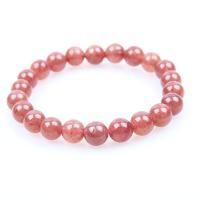 Quartz Bracelets, garnet, 8mm 