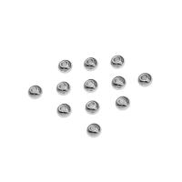 Stainless Steel Beads, Round, silver color plated 