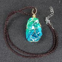 Natural Quartz Pendants, with Gemstone, plated, mixed colors, 3-4cmuff0c45cm 