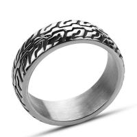 Anillo de dedo de acero Titanium de, Partículas de acero, diverso tamaño para la opción & para hombre, 7mm, Vendido por UD