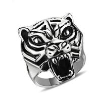 Anillo de dedo de acero Titanium de, Partículas de acero, Tigre, diverso tamaño para la opción & para hombre, Vendido por UD