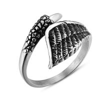 Anillo de dedo de acero Titanium de, Partículas de acero, Pluma, diverso tamaño para la opción & para hombre, Vendido por UD