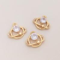 Cubic Zirconia Brass Pendants, DIY & micro pave cubic zirconia 