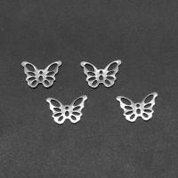 Stainless Steel Pendants, Butterfly, silver color plated Approx 