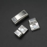 Kupferlegierung Magnetverschluss, Quadrat, plattiert, frei von Nickel, Blei & Kadmium, 25x12x7mm, ca. 300PCs/Tasche, verkauft von Tasche