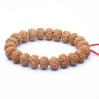 Holz Armband, mit Bodhi, buddhistischer Schmuck, Sienaerde gelb, 16mm, 21PCs/Strang, verkauft von Strang