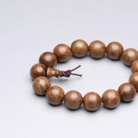 Holz Buddhistische Perlen Armband, braun, 15mm, 15PCs/Strang, verkauft von Strang