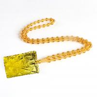 Collier en Murano bijoux, chalumeau, Jaune, 520mm, Vendu par PC