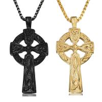 Stainless Steel Cross Pendants, plated 