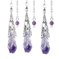 Natural Quartz Pendants, Amethyst, purple, 520mm 