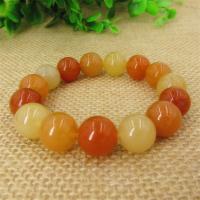 Jade Bracelets, Lighter Imperial Jade, polished, mixed colors, 10mm 