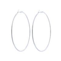 Zinc Alloy Hoop Earring, plated 60mm 