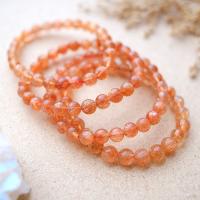 Strawberry Quartz Bracelet, Round, polished Approx 18.5 cm 