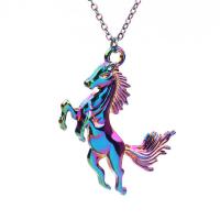 Zinc Alloy Necklace, Horse, colorful plated, DIY .716 Inch 