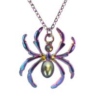 Zinc Alloy Necklace, Spider, colorful plated, DIY .716 Inch 