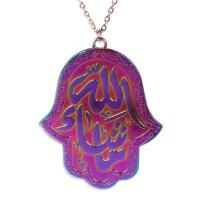 Zinc Alloy Necklace, Hamsa, colorful plated, DIY .716 Inch 