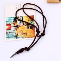 PU Leather Cord Necklace, Zinc Alloy, with PU Leather, Adjustable & fashion jewelry & handmade & Unisex, 72-73cmuff0c0.3cm 