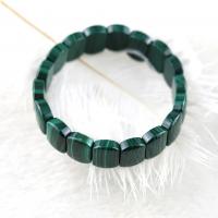 Bracelets de malachite, cadre, poli, protéger l'environnement, sans nickel, plomb et cadmium Environ 18 cm, Vendu par brin