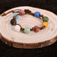 Lava Bead Bracelet, multi-colored, 10mm 