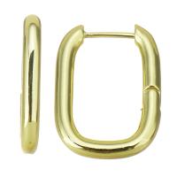 Brass Hoop Earring, stainless steel post pin, gold color plated 