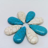 Synthetic Turquoise Pendants, Teardrop, polished, DIY 